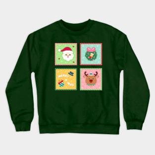 Four Festive Treasures. Christmas joy logo design Crewneck Sweatshirt